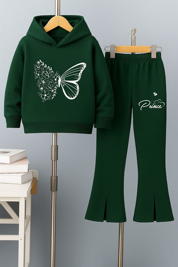 Butterfly Princes Bellbottom Tracksuit For Girls