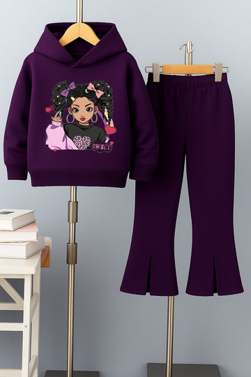 Cute Girl Bellbottom Tracksuit For Girls