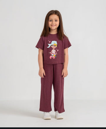Chocolate Bellbottom Trouzer Full Set