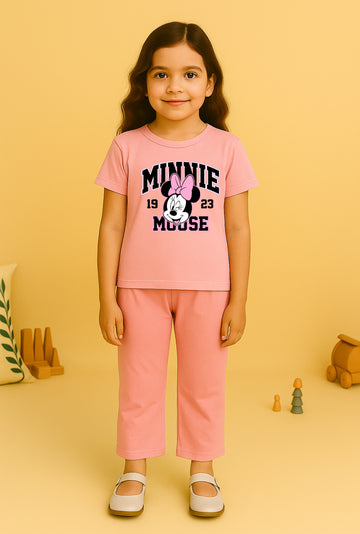 Pink mini mouse Tracksuit For Girls