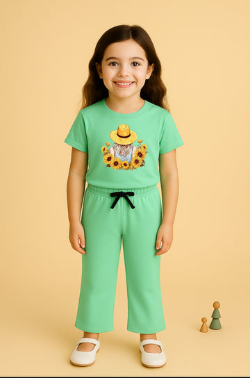 Beauty Flower Tracksuit For Girls