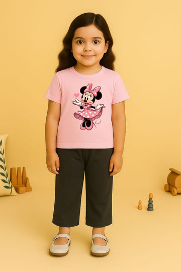 Pink Black Mici Tracksuit For Girls