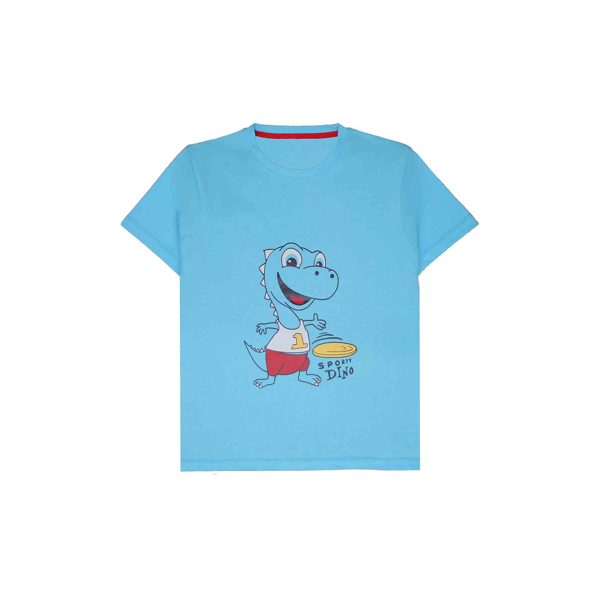 Blue "Dino" Slogan T-Shirt For Boys