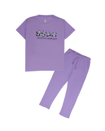 Purple bear Track-Suit For Girls