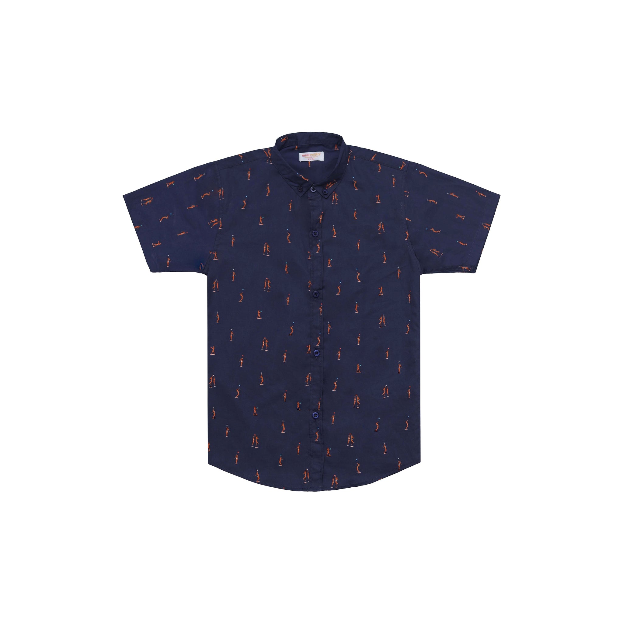 NAVY BlUE COTTON, PRINTED CASUAL SHIRT FOR BOYS 🎈🎈