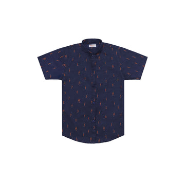 NAVY BlUE COTTON, PRINTED CASUAL SHIRT FOR BOYS 🎈🎈