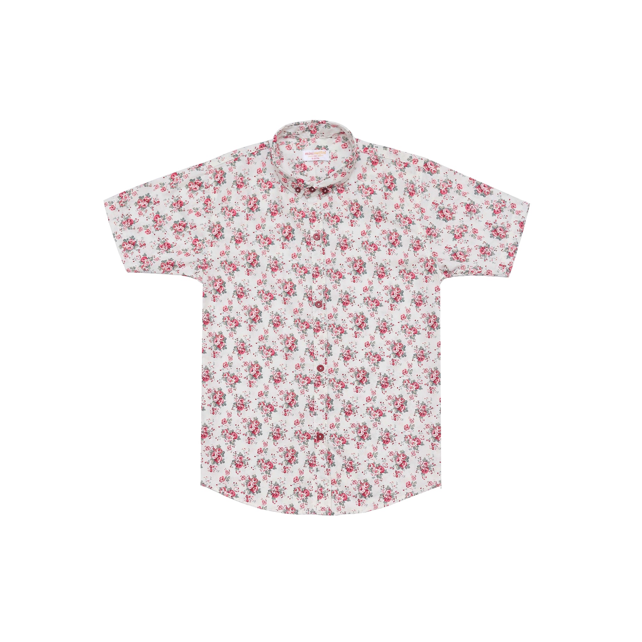 WHITE COTTON, PRINTED CASUAL SHIRT FOR BOYS 🎈🎈