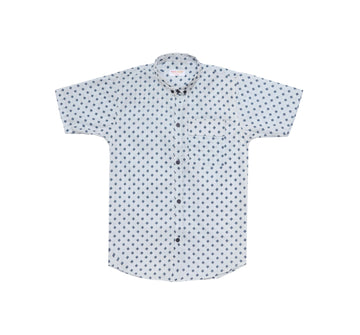 ROYAL WHITE COTTON, PRINTED CASUAL SHIRT FOR BOYS 🎈🎈