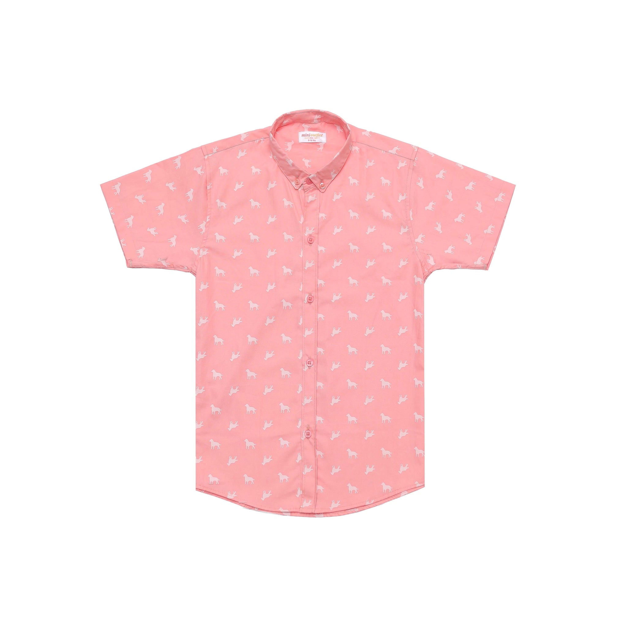 TEA PINK COTTON, PRINTED CASUAL SHIRT FOR BOYS 🎈🎈