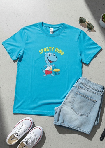 Blue "Dino" Slogan T-Shirt For Boys