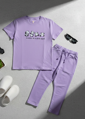 Purple bear Track-Suit For Girls