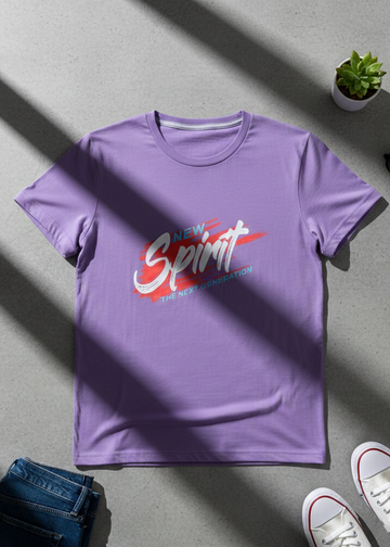 Purple New Spirit Printed T-Shirt For Girls