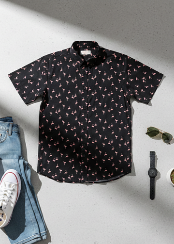 BlACK COTTON, PRINTED CASUAL SHIRT FOR BOYS 🎈🎈