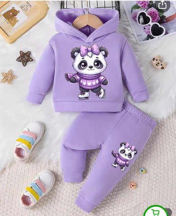 Bear Fleece Tracksuit For Girls