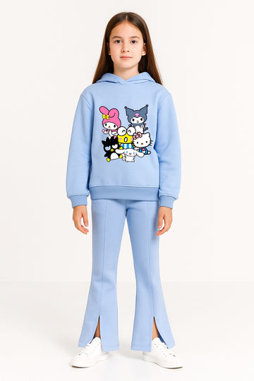 Ocean Blue kuromi Bell Bottom Trouser