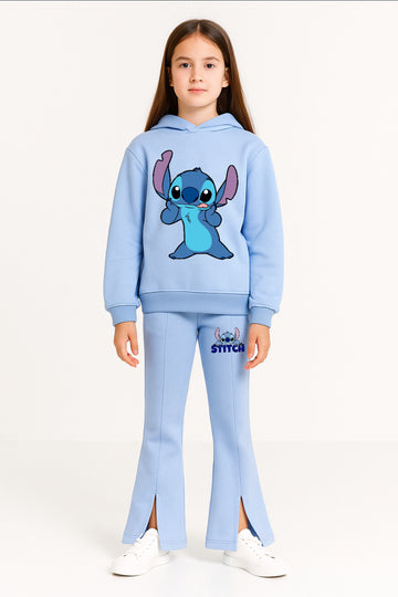 Stitch Bellbottom Tracksuit For Girls