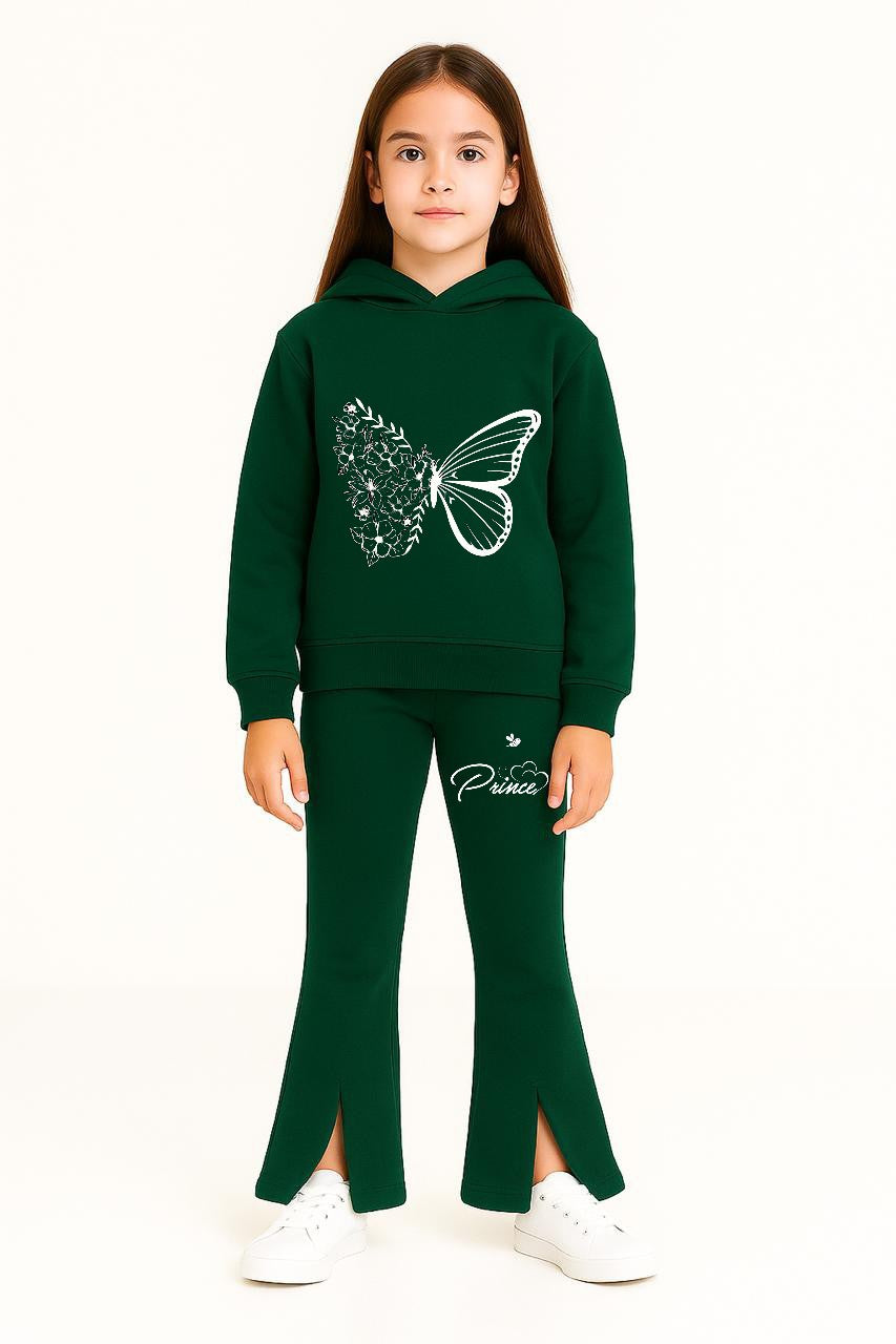 Butterfly Princes Bellbottom Tracksuit For Girls