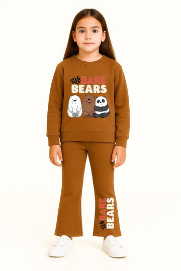 Bear bare Bellbottom Tracksuit For Girls