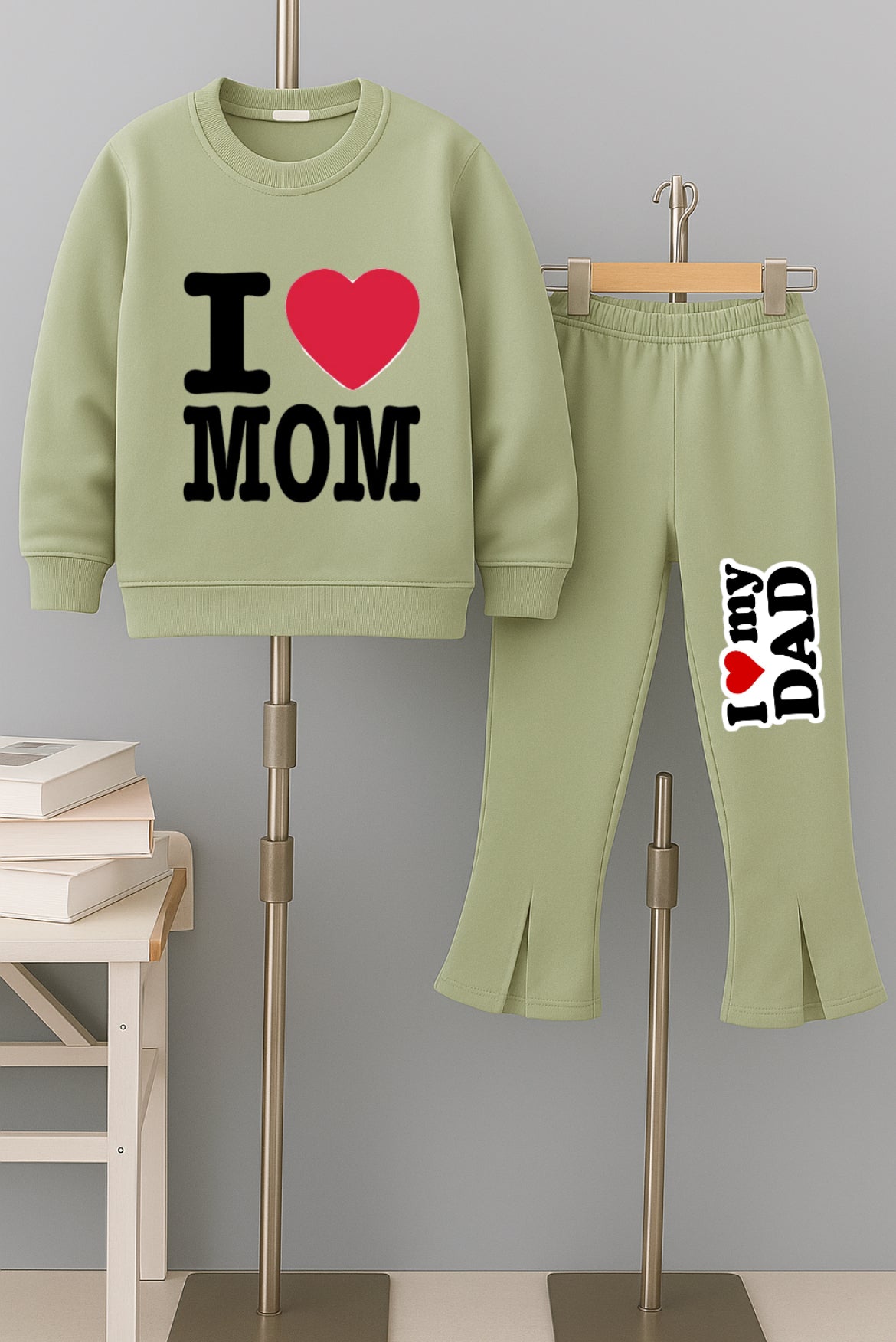 Love mom dad Bellbottom Tracksuit