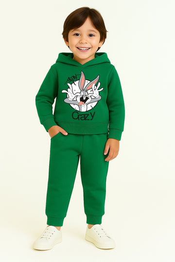 Green Stay Crazy Tracksuit