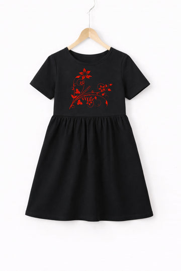 Red Flower Frock