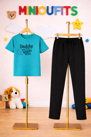 Daddy Is my Super hero Tracksuit for Girls