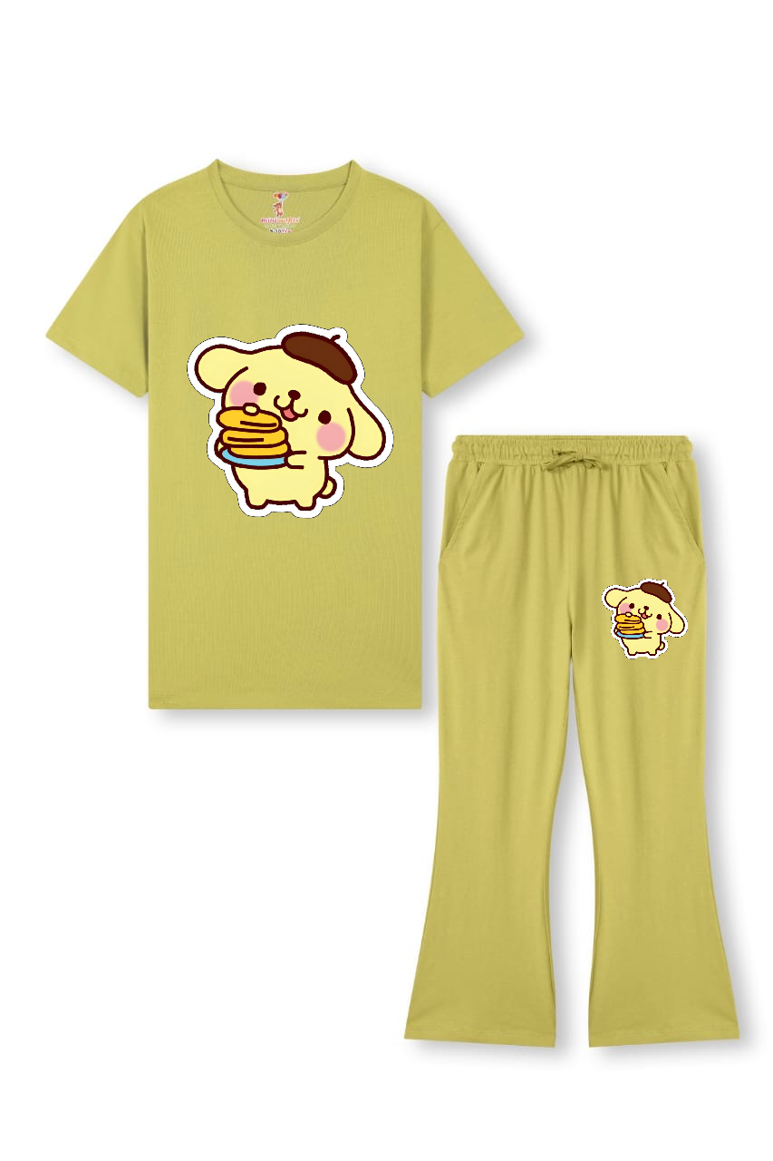 Mustard Funky BellBottom Tracksuit For Girls