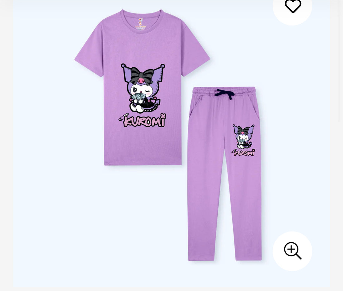 Purple kuromi Tracksuit For Girls