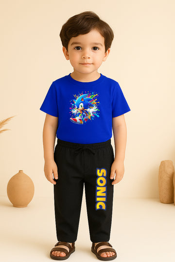 Royal Blue Sonic Tracksuit For Boys