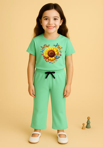 Yellow heart Tracksuit For Girls