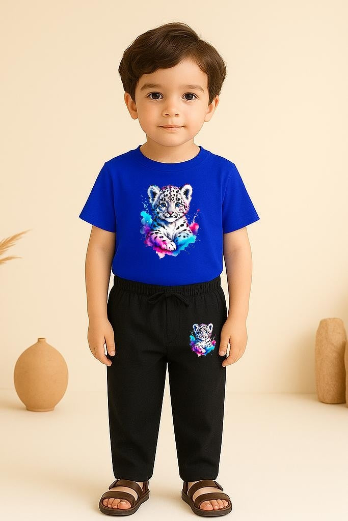 Royal Blue  Tiger Tracksuit For Boys
