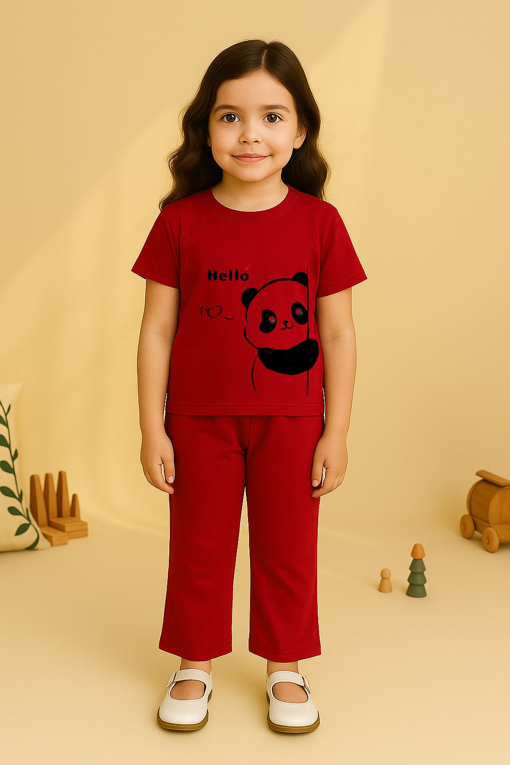 Mehrun Panda Bellbottom Trouzer Full Set