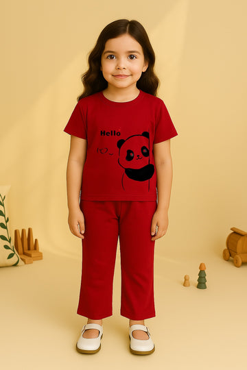 Mehrun Panda Bellbottom Trouzer Full Set