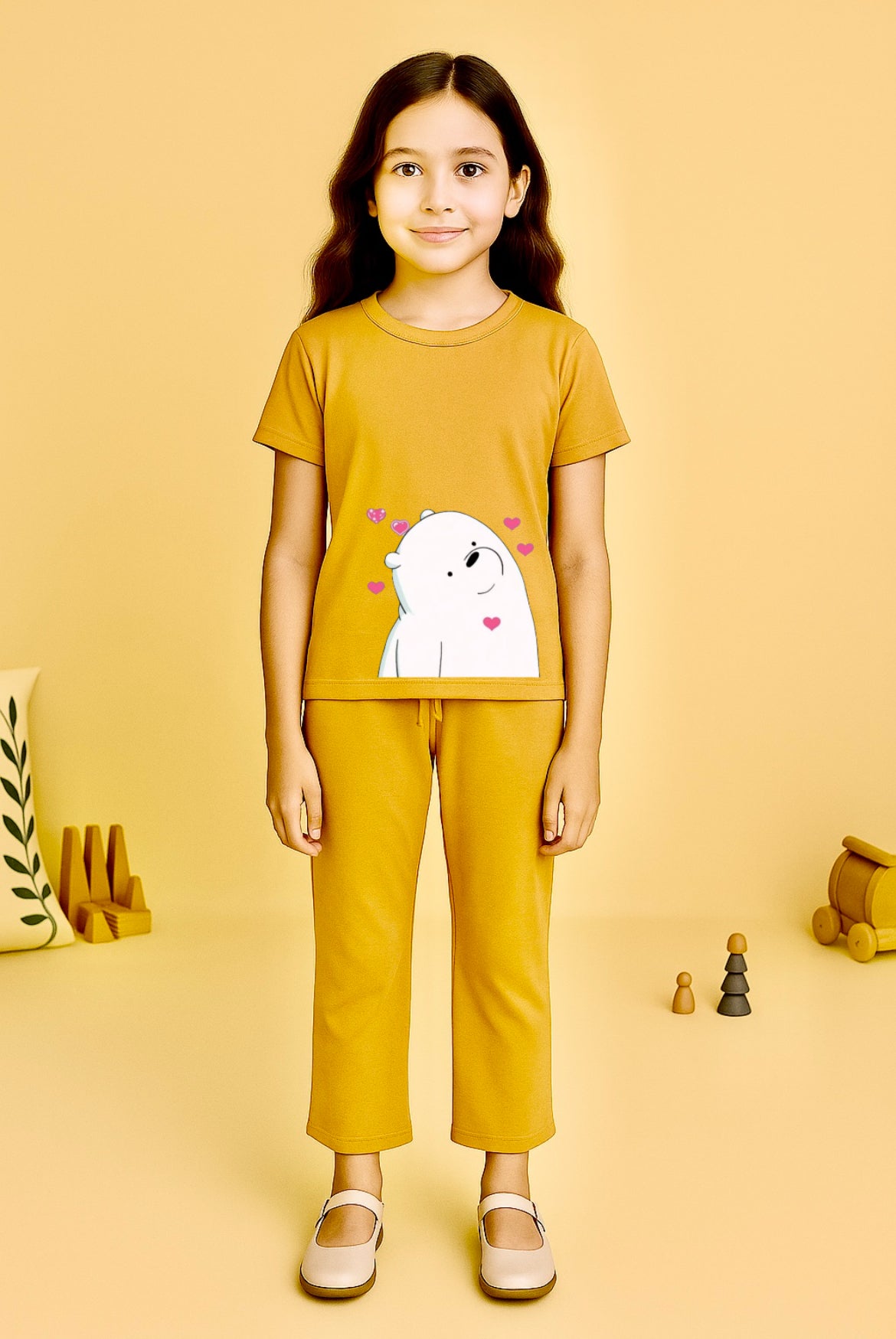 Camel Bear Bellbottom Trouzer Full Set