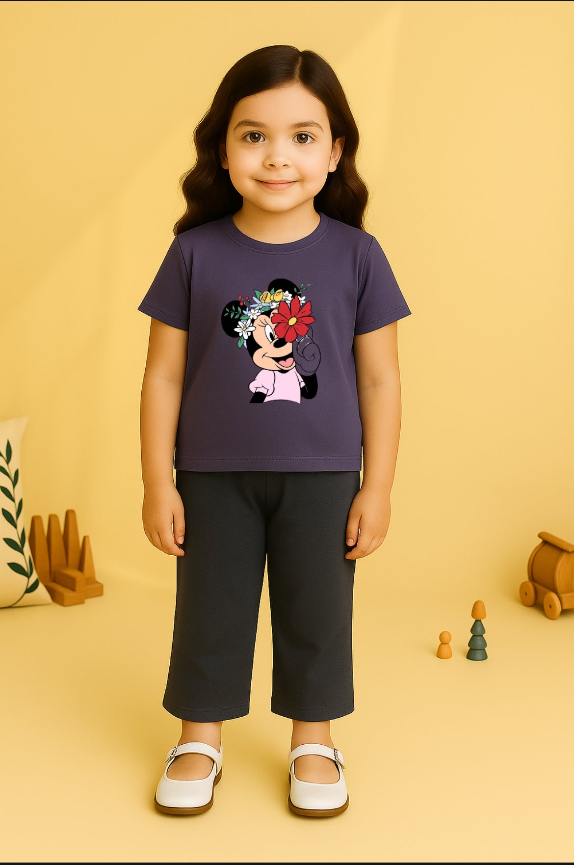 Purple Black Mici Tracksuit For Girls