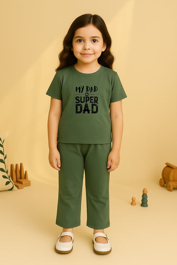 Daddy is Hero Bellbottom Trouzer Full Set