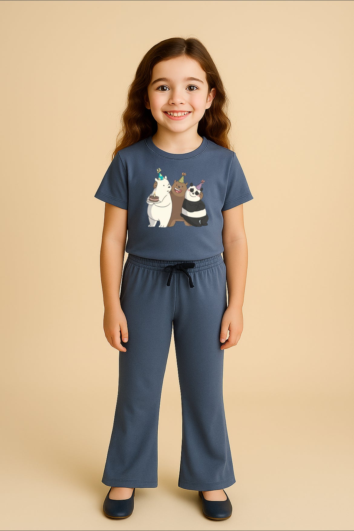 Grey Bear Bellbottom Trouzer Set