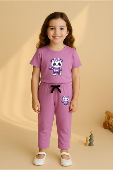 Purple teddy BearTracksuit for Girls