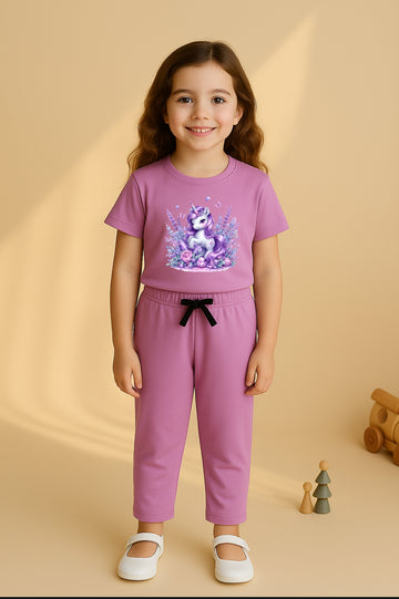 Purple Unicorn  Tracksuit for Girls