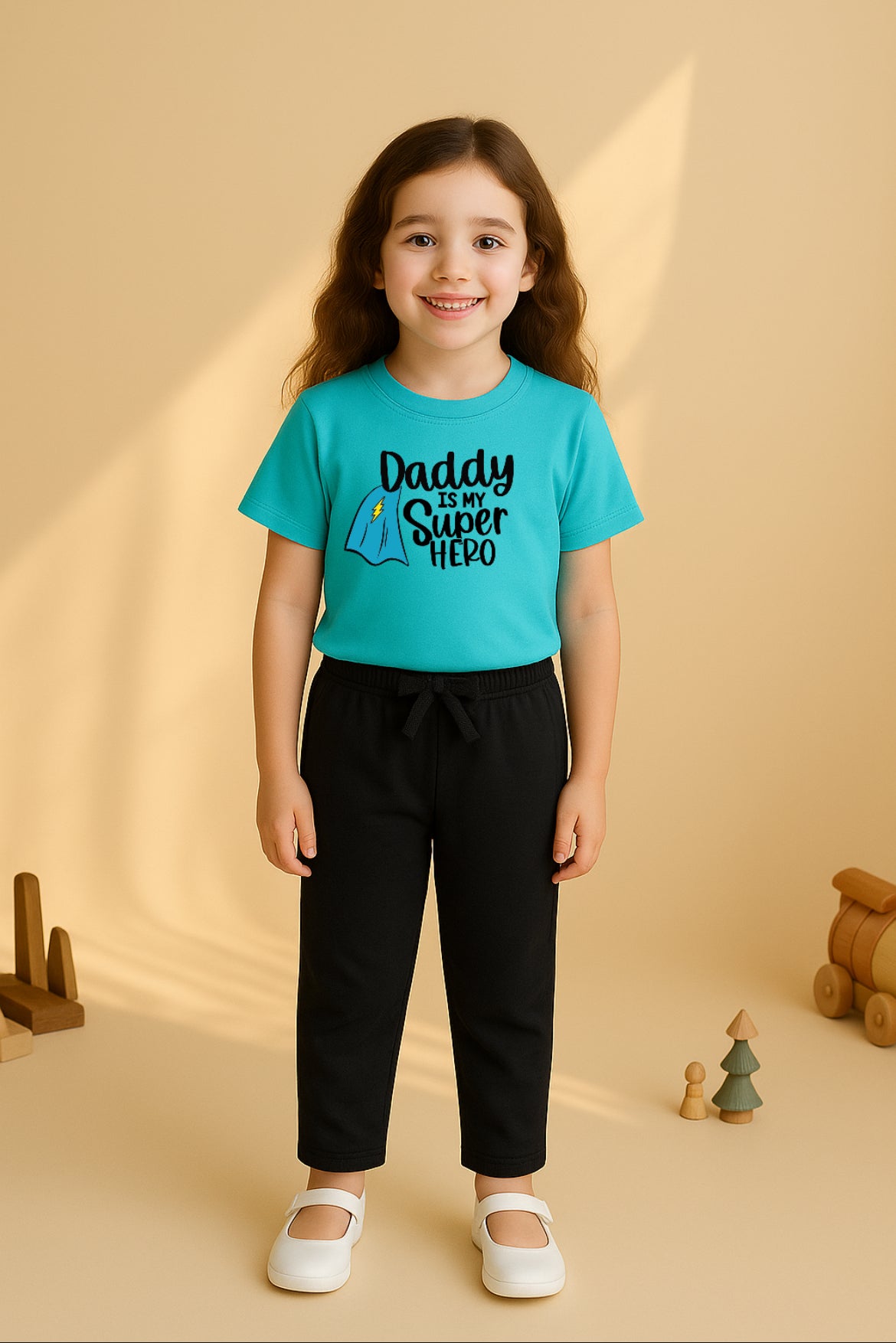 Daddy Is my Super hero Tracksuit for Girls