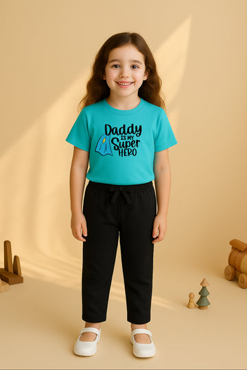 Daddy Is my Super hero Tracksuit for Girls