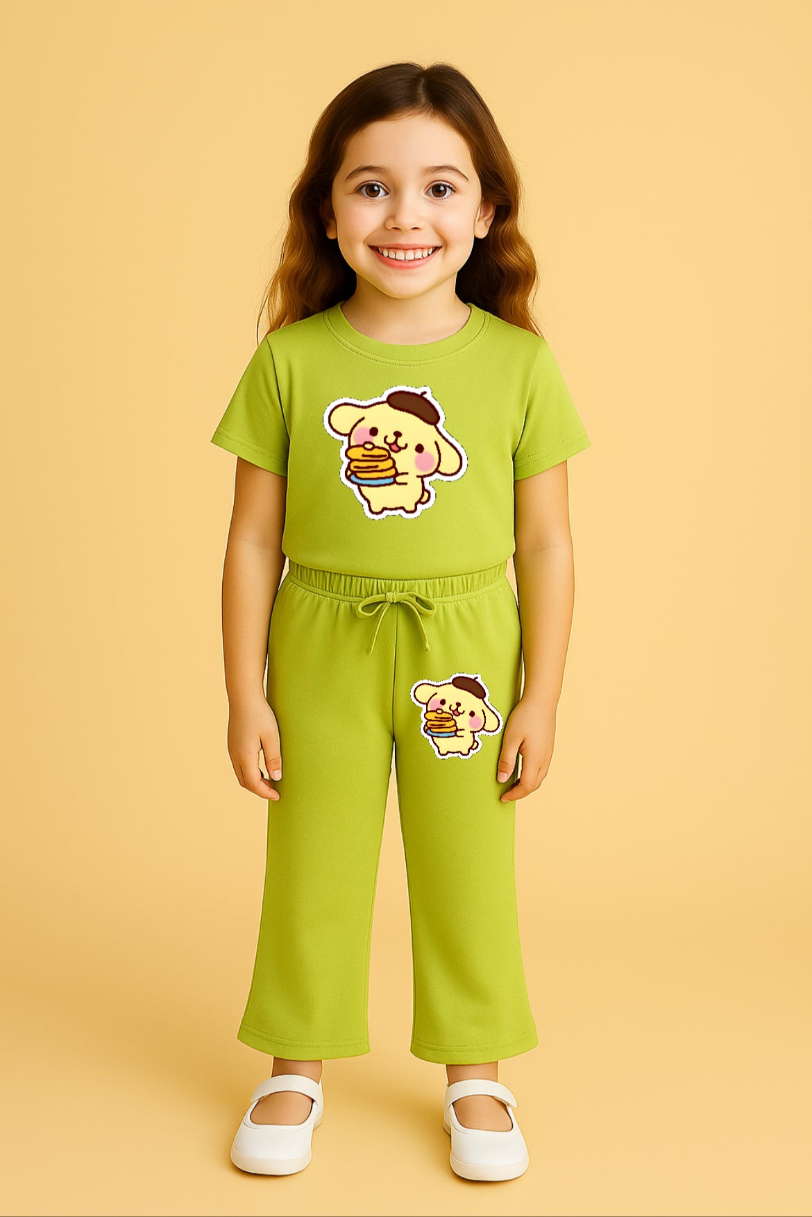 Mustard Funky BellBottom Tracksuit For Girls