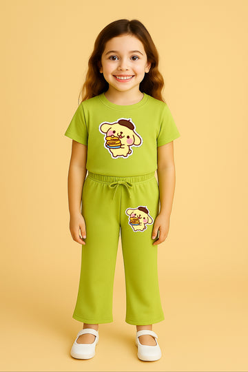 Mustard Funky BellBottom Tracksuit For Girls