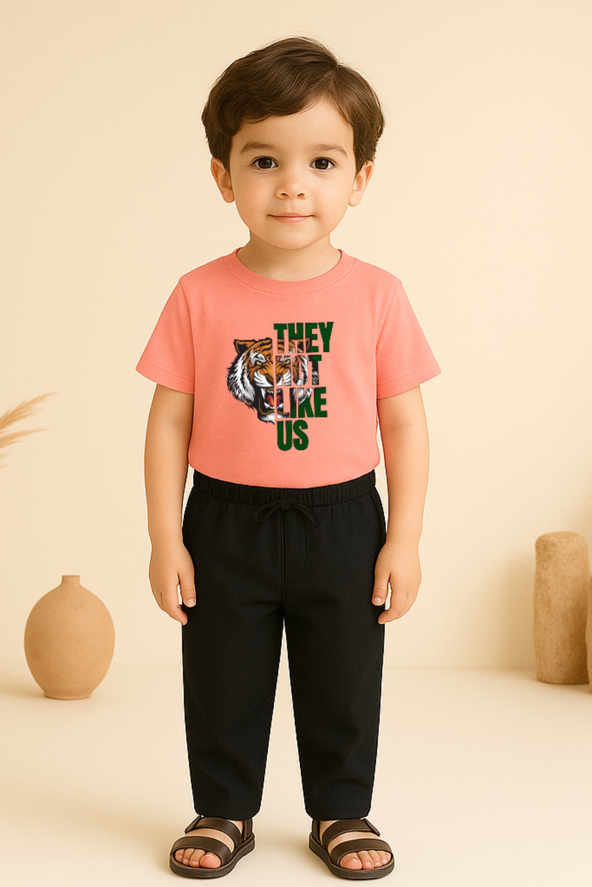 Funky peach Tracksuit For Boys